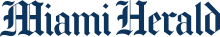 Miami Herald logo in dark blue gothic font, representing the branding of MiamiHerald.com news outlet.